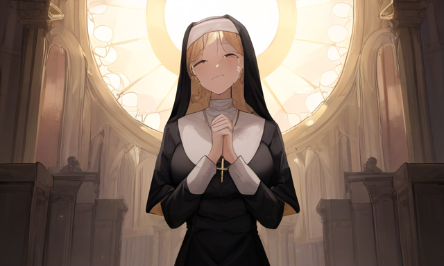 울고있는 수녀